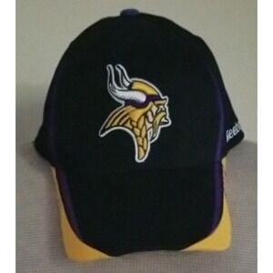 Reebok ONFIELD NFL Minnesota Vikings Hat Adult Fitted‎  Embroidered Logo L/XL